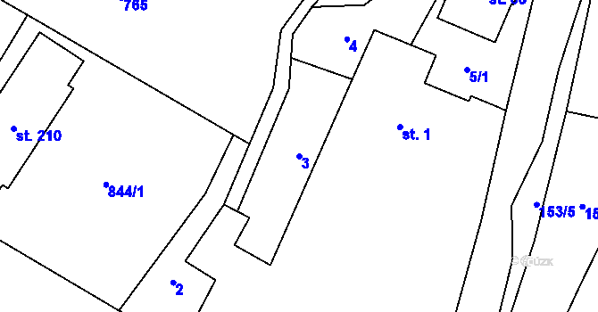 Parcela st. 3 v KÚ Čistá v Krkonoších, Katastrální mapa