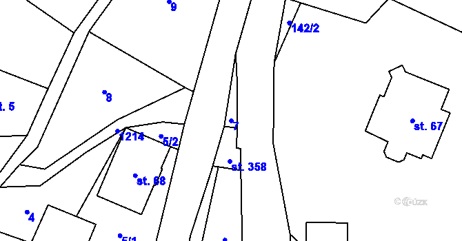 Parcela st. 7 v KÚ Čistá v Krkonoších, Katastrální mapa