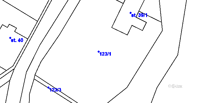 Parcela st. 123/1 v KÚ Čistá v Krkonoších, Katastrální mapa