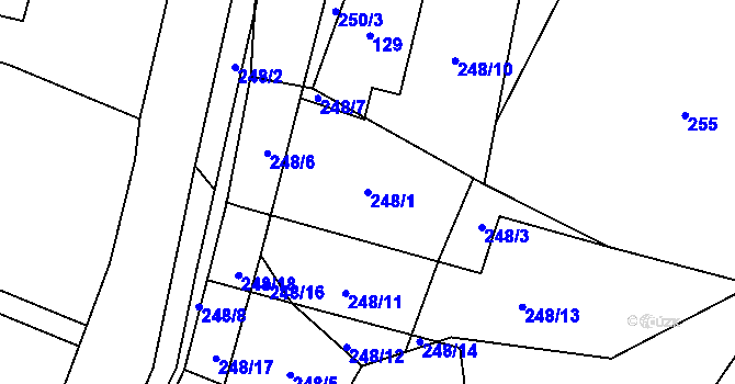Parcela st. 248/1 v KÚ Čistá v Krkonoších, Katastrální mapa