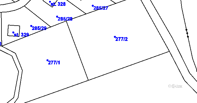 Parcela st. 277 v KÚ Čistá v Krkonoších, Katastrální mapa