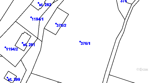 Parcela st. 376/1 v KÚ Čistá v Krkonoších, Katastrální mapa