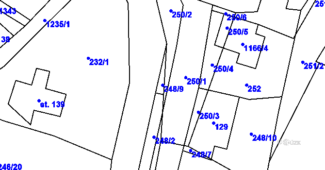 Parcela st. 248/9 v KÚ Čistá v Krkonoších, Katastrální mapa