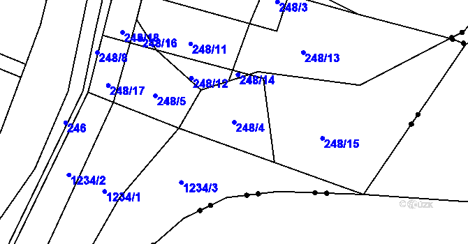 Parcela st. 248/4 v KÚ Čistá v Krkonoších, Katastrální mapa