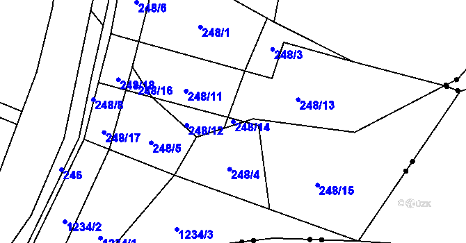 Parcela st. 248/14 v KÚ Čistá v Krkonoších, Katastrální mapa