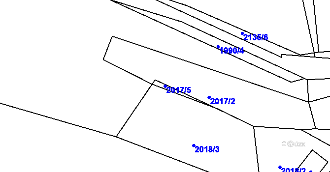 Parcela st. 2017/5 v KÚ Červená Řečice, Katastrální mapa
