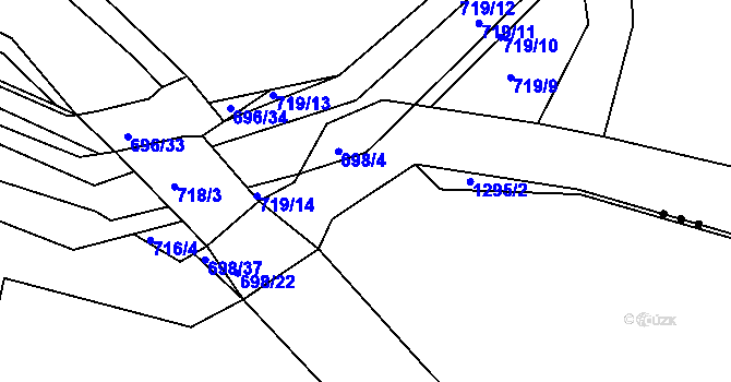 Parcela st. 698/3 v KÚ Červená Třemešná, Katastrální mapa