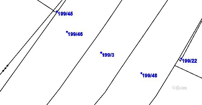 Parcela st. 199/3 v KÚ Červená Třemešná, Katastrální mapa