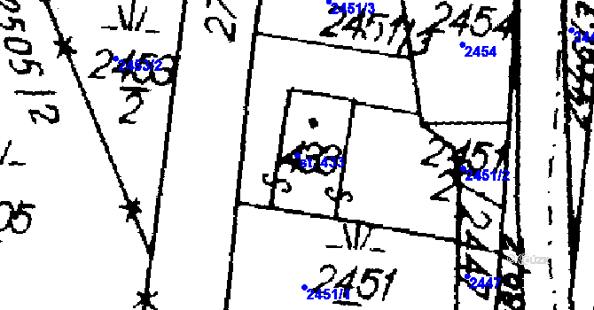 Parcela st. 433 v KÚ Červená Voda, Katastrální mapa