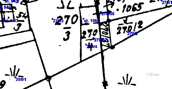 Parcela st. 270/4 v KÚ Červená Voda, Katastrální mapa