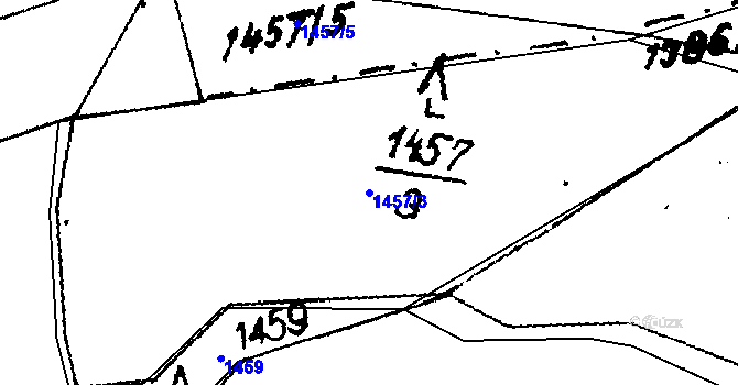 Parcela st. 1457/3 v KÚ Červená Voda, Katastrální mapa