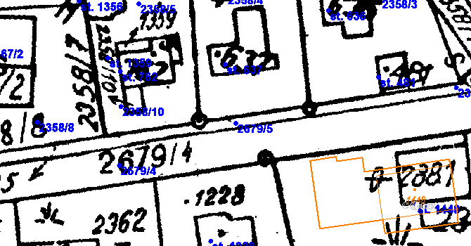 Parcela st. 2679/5 v KÚ Červená Voda, Katastrální mapa
