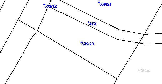 Parcela st. 339/20 v KÚ Dolní Orlice, Katastrální mapa