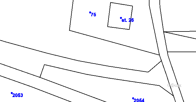 Parcela st. 73/2 v KÚ Mlýnice u Červené Vody, Katastrální mapa
