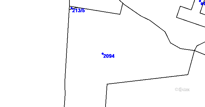 Parcela st. 2094 v KÚ Mlýnický Dvůr, Katastrální mapa