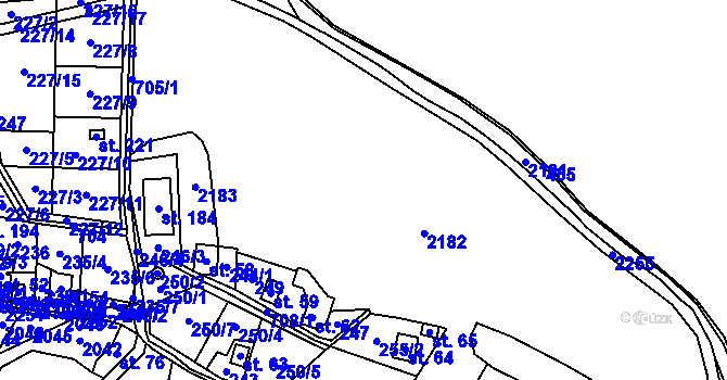 Parcela st. 246/1 v KÚ Šanov u Červené Vody, Katastrální mapa