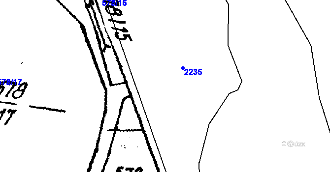Parcela st. 676/5 v KÚ Šanov u Červené Vody, Katastrální mapa