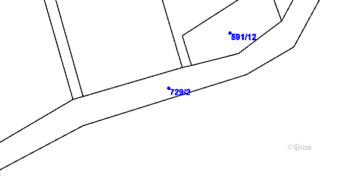 Parcela st. 729/2 v KÚ Šanov u Červené Vody, Katastrální mapa