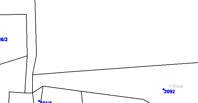 Parcela st. 101/3 v KÚ Šanov u Červené Vody, Katastrální mapa