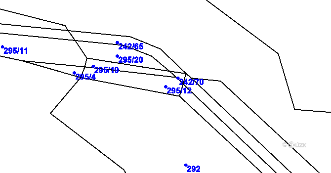 Parcela st. 295/12 v KÚ Bludov v Čechách, Katastrální mapa