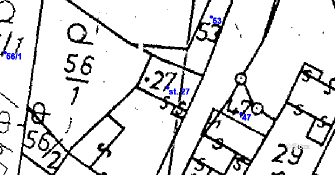 Parcela st. 27 v KÚ Opatovice I, Katastrální mapa