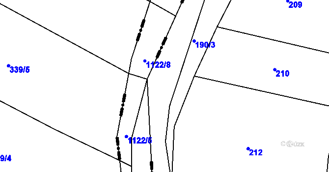 Parcela st. 613/5 v KÚ Jíno, Katastrální mapa