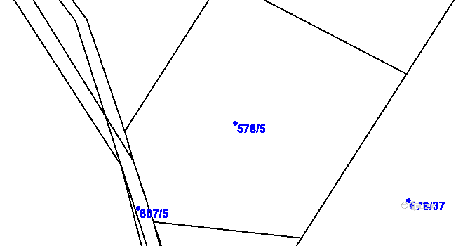 Parcela st. 578/5 v KÚ Třebýcinka, Katastrální mapa