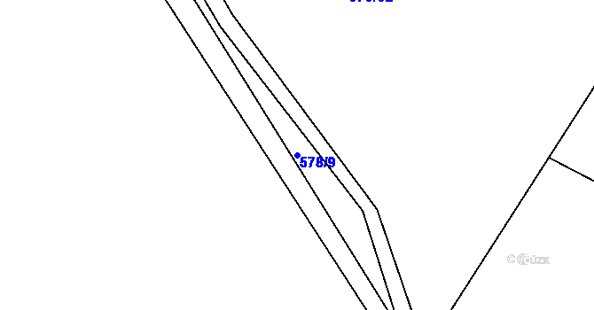 Parcela st. 578/9 v KÚ Třebýcinka, Katastrální mapa