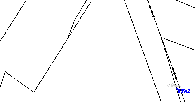 Parcela st. 3/90 v KÚ Třebýcinka, Katastrální mapa