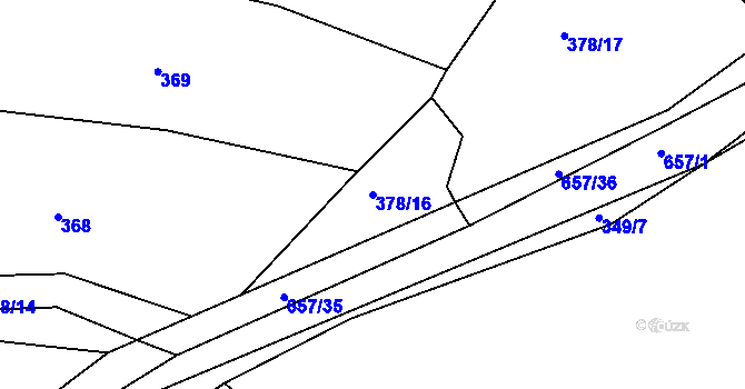 Parcela st. 378/16 v KÚ Třebýcinka, Katastrální mapa