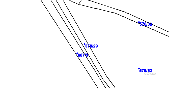 Parcela st. 578/29 v KÚ Třebýcinka, Katastrální mapa