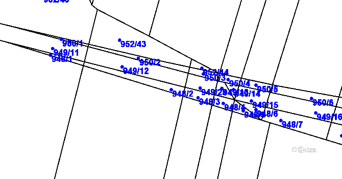 Parcela st. 948/2 v KÚ Červenka, Katastrální mapa