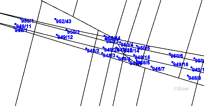 Parcela st. 948/3 v KÚ Červenka, Katastrální mapa