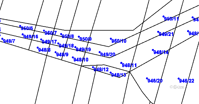 Parcela st. 949/20 v KÚ Červenka, Katastrální mapa