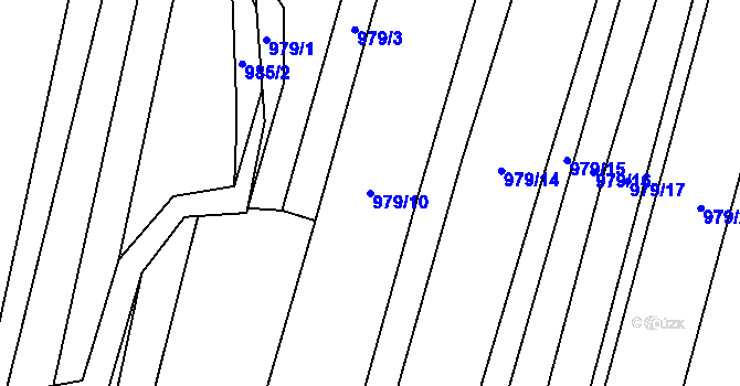 Parcela st. 979/10 v KÚ Červenka, Katastrální mapa
