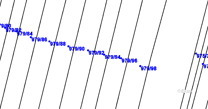 Parcela st. 979/94 v KÚ Červenka, Katastrální mapa