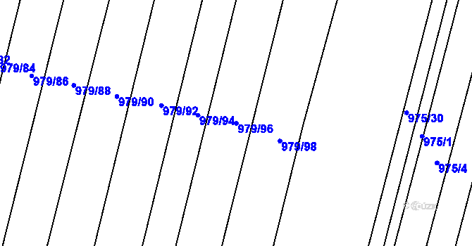 Parcela st. 979/96 v KÚ Červenka, Katastrální mapa