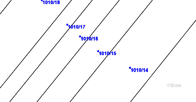 Parcela st. 1010/15 v KÚ Červenka, Katastrální mapa