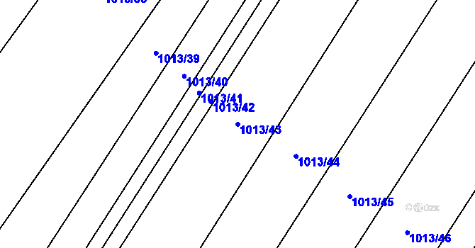 Parcela st. 1013/43 v KÚ Červenka, Katastrální mapa