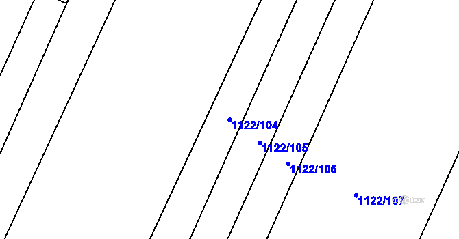 Parcela st. 1122/104 v KÚ Červenka, Katastrální mapa