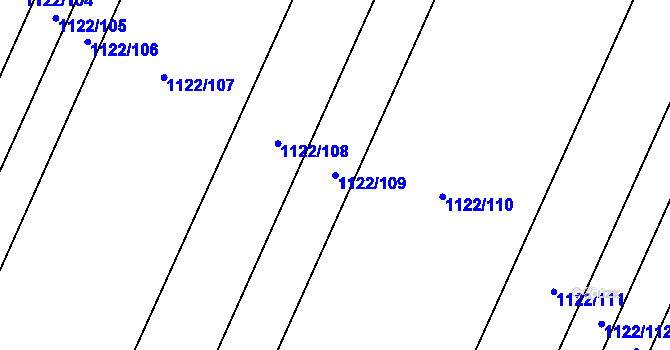 Parcela st. 1122/109 v KÚ Červenka, Katastrální mapa