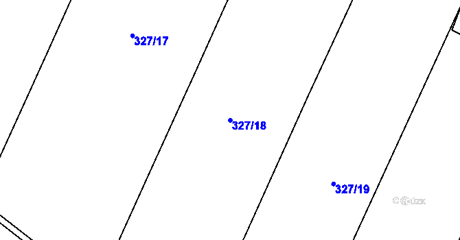 Parcela st. 327/18 v KÚ Tři Dvory u Litovle, Katastrální mapa