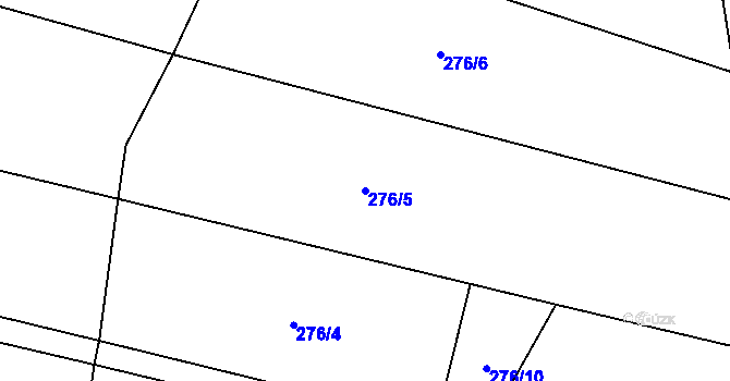Parcela st. 276/5 v KÚ Jersice, Katastrální mapa