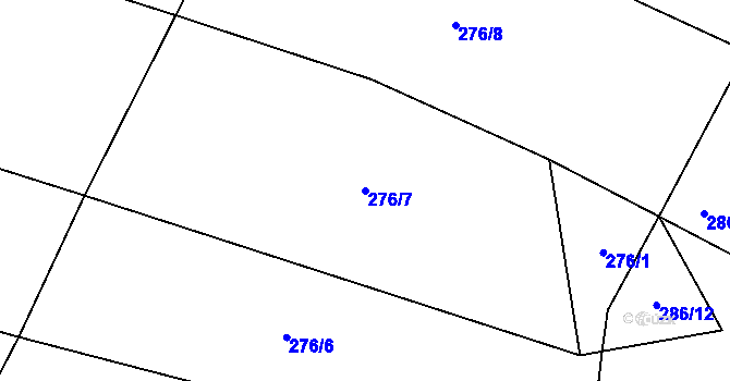 Parcela st. 276/7 v KÚ Jersice, Katastrální mapa