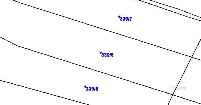 Parcela st. 339/6 v KÚ Jersice, Katastrální mapa