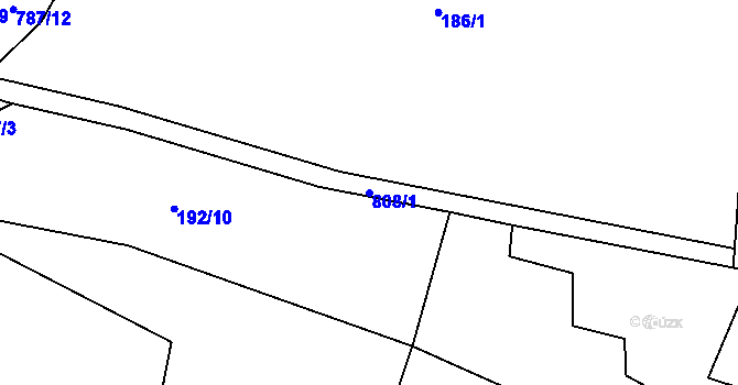 Parcela st. 808/1 v KÚ Jersice, Katastrální mapa