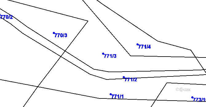 Parcela st. 771/3 v KÚ Červený Kostelec, Katastrální mapa