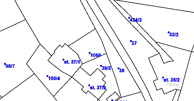 Parcela st. 39/1 v KÚ Stolín, Katastrální mapa