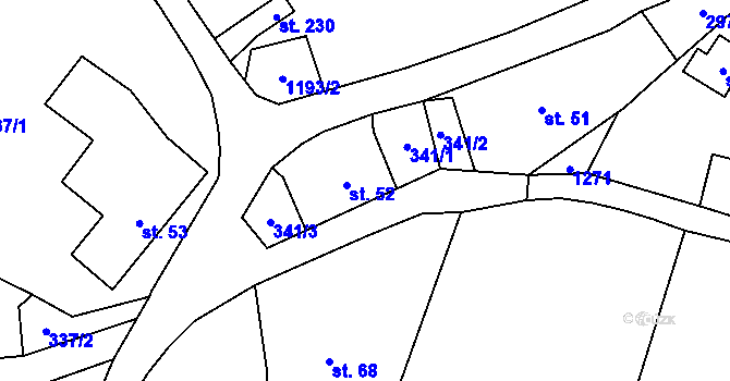 Parcela st. 297/1 v KÚ Stolín, Katastrální mapa
