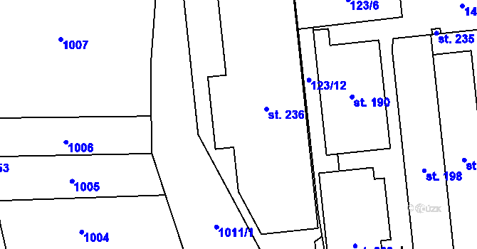 Parcela st. 1011 v KÚ Stolín, Katastrální mapa